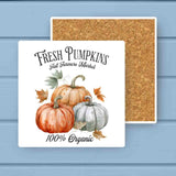 Farm Fresh Fall Organic Pumpkins Absorbant Stone Coaster
