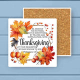 Be Anxious for Nothing…Thanksgiving Fall Stone Coaster