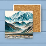 Alaska Landmark & Landscape Watercolor Stone Coaster