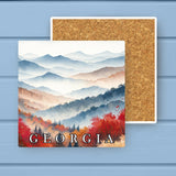 Georgia Landmark & Landscape Watercolor Stone Coaster