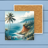 Hawaii Landmark & Landscape Watercolor Stone Coaster