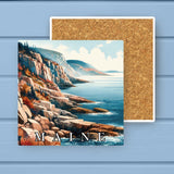 Maine Landmark & Landscape Watercolor Stone Coaster