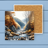 Maryland Landmark & Landscape Watercolor Stone Coaster