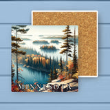 Minnesota Landmark & Landscape Watercolor Stone Coaster