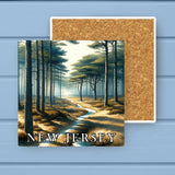 New Jersey Landmark & Landscape Watercolor Stone Coaster