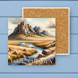 Oklahoma Landmark & Landscape Watercolor Stone Coaster