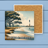 South Carolina Landmark & Landscape Watercolor Stone Coaster