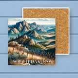 South Dakota Landmark & Landscape Watercolor Stone Coaster