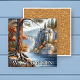 Wisconsin Landmark & Landscape Watercolor Stone Coaster