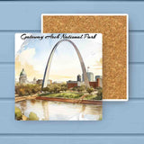 Gateway Arch National Park Absorbant Stone Coaster