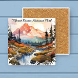 Mount Rainer National Park Absorbant Stone Coaster