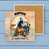Trickor Treat Cat Pumpkin Halloween Absorbant Stone Coaster