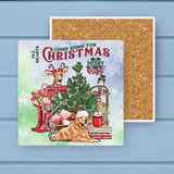 All Hearts Come Home for Christmas Absorbant Stone Coaster