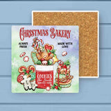Vintage Santa's Favorite Bakery Christmas Stone Coaster