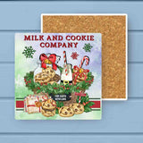 Santa's Milk & Cookie Company Christmas Stone Coaster