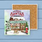 North Pole Santa's Toystore Christmas Stone Coaster