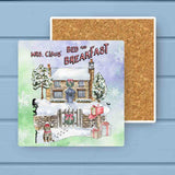 Mrs Claus' Bed & Breakfast Christmas Absorbant Stone Coaster