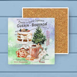 French Patisserie Holiday Tea Party Absorbant Stone Coaster
