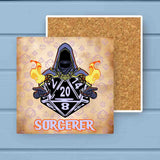 Set of 12 Classes D20 Fantasy RPG Absorbent Stone Coaster