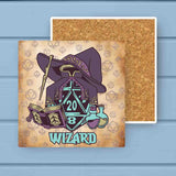 Set of 12 Classes D20 Fantasy RPG Absorbent Stone Coaster